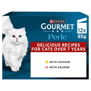 GOURMET Perle Senior 7+ Mini Fillets in Gravy Wet Cat Food 12x85g