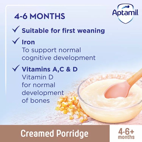 Aptamil Creamed Porridge Baby Cereal 4-6+ Months   125g