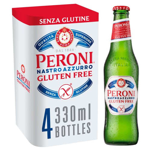 Peroni Nastro Azzurro Gluten Free Beer Lager Bottles