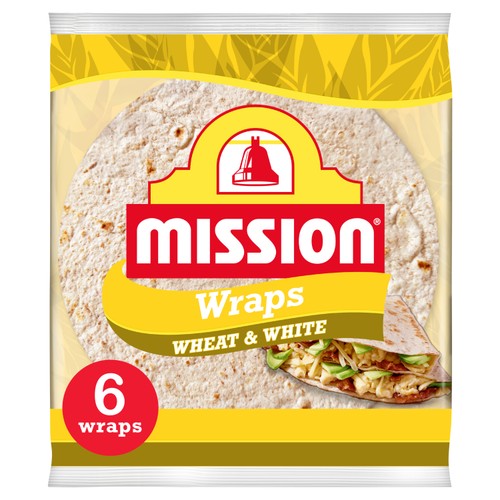 Mission wheat white tortilla wraps