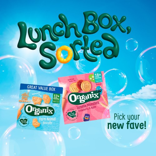 Organix Jammie Monsters Organic Jam Toddler Snack Biscuits Multipack