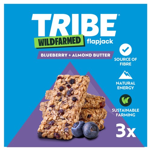 Tribe Wildfarmed Blueberry & Almond Flapjacks 