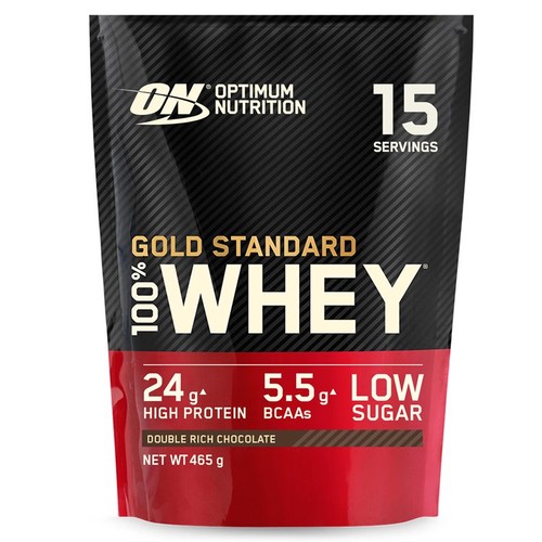 Optimum Nutrition Whey Protein Powder, Double Rich Chocolate Flavour 465g