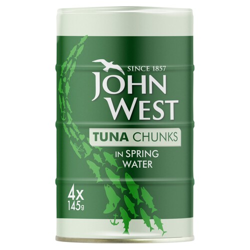 John West Tuna Chunks In Spring Water (4x145g)