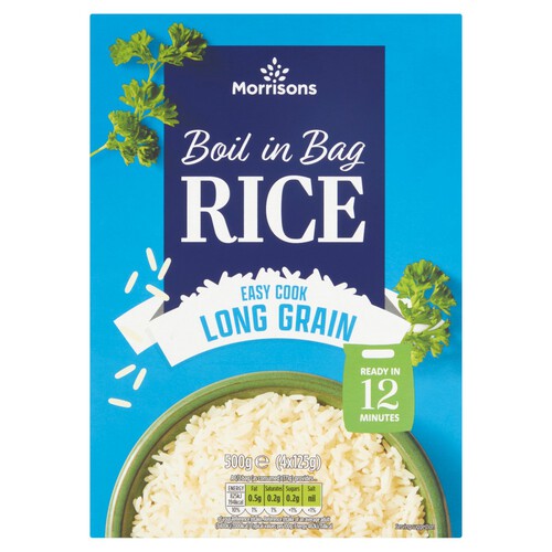 Morrisons Long Grain Boil In The Bag Rice