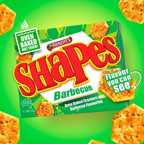 Arnott's Shapes BBQ Crackers 175g