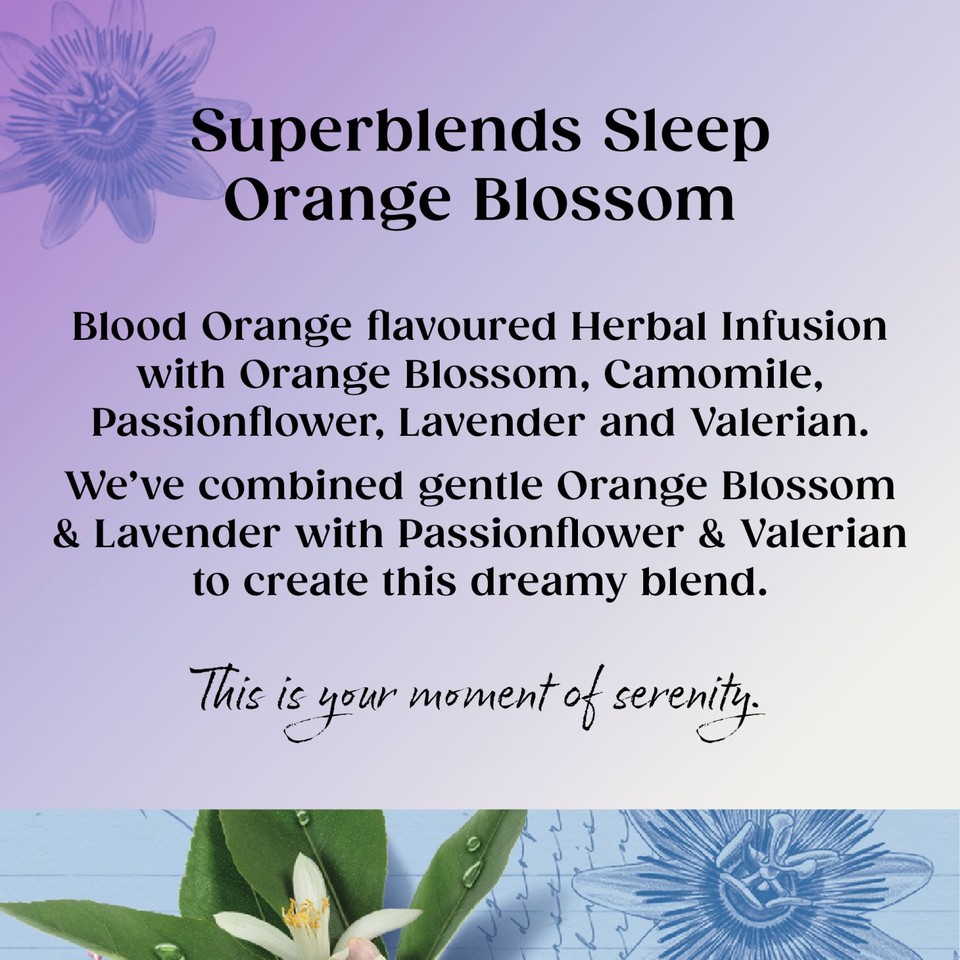 thumbnail image 2 of Twinings Sleep Tea Valerian & Orange Blossom - 2 Packs Of 20 Bags (Total 40) 2 of 6