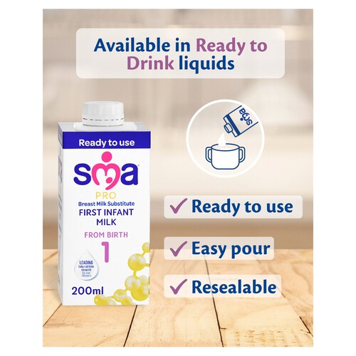 SMA PRO First Baby Milk Liquid Ready To Feed