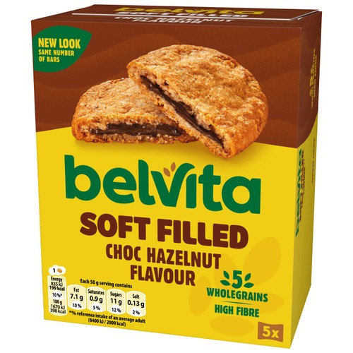 Belvita Soft Bakes Chocolate Hazelnut Flavour Cereal Snack Bars Multipack