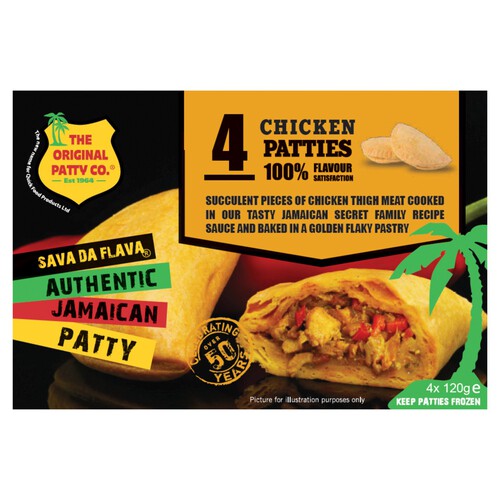 The Original Patty Co. 4 Chicken Jamaican Patties