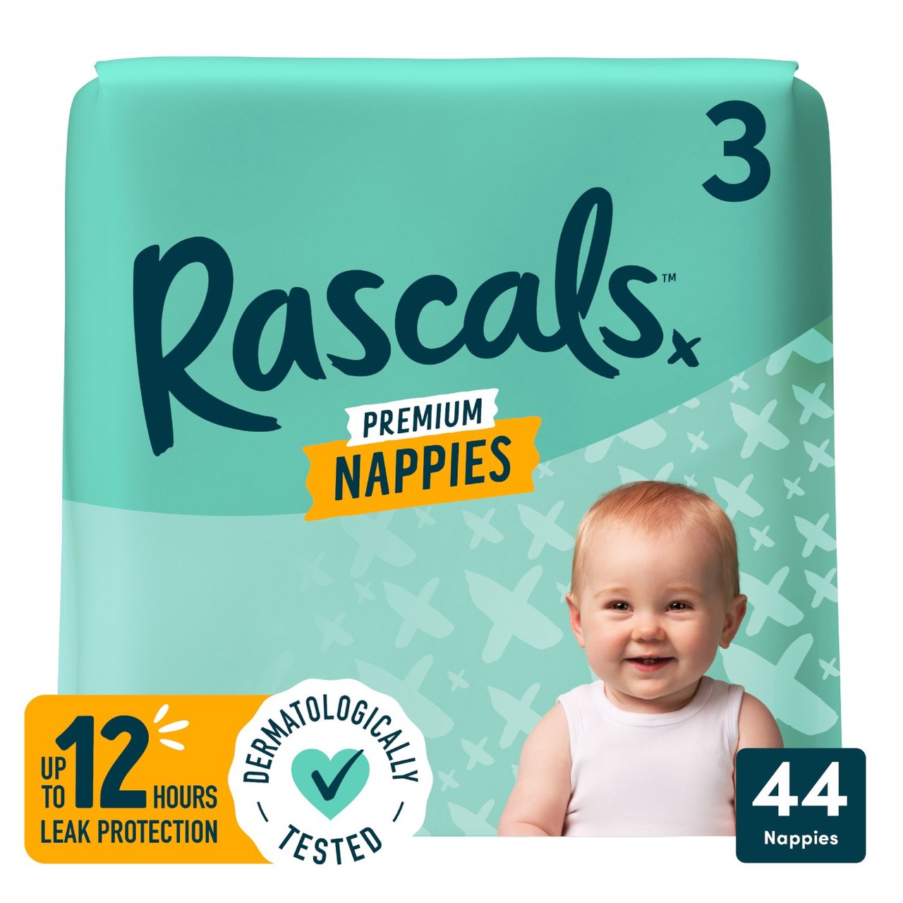 Rascals Premium Nappies Size 3 44 Pack