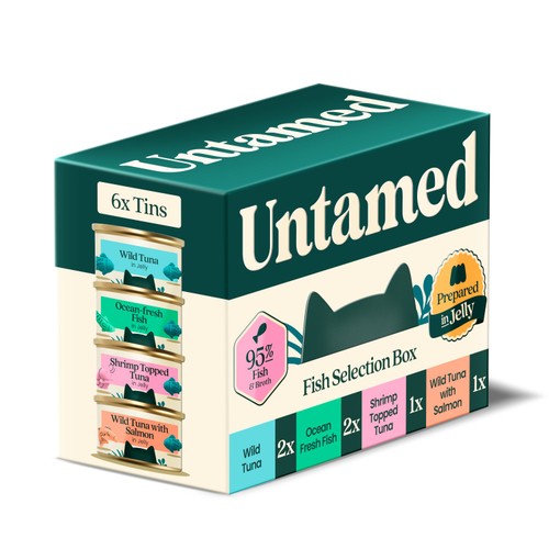 Untamed Fish Selection Box In Jelly Cat Food 6 x 75g
