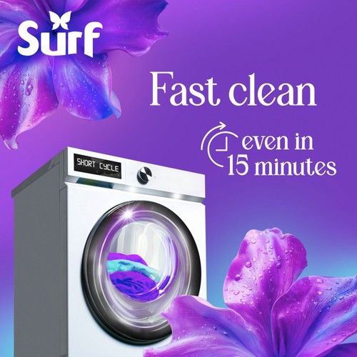 Surf Laundry Detergent Quick Wash Twilight Bloom 31 Washes 837ml