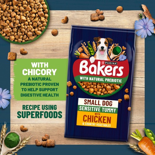 Bakers Small Dog Sensitive Tummy Chicken Dry Dog Food   2.7kg