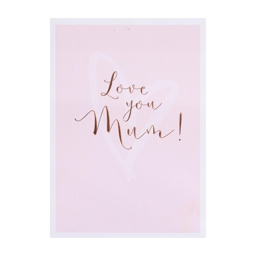 Love You Mum Mother's Day Card 