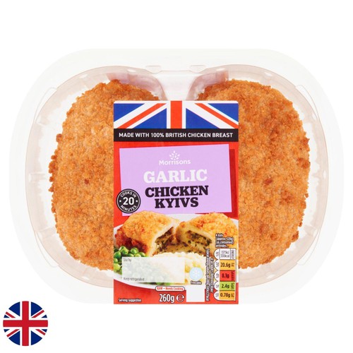 Morrisons British 2 Breaded Garlic Chicken Kyivs