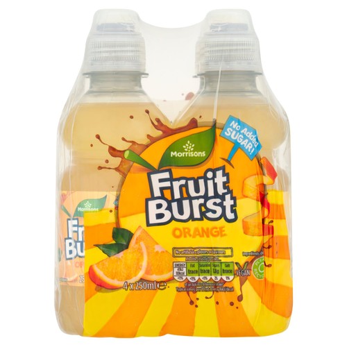 Morrisons no added sugar fruit burst orange juice drink