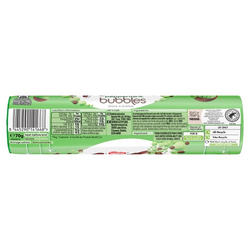 Aero Bubbles Peppermint Chocolate Giant Tube 70g