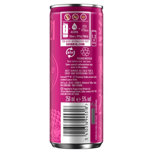 Smirnoff Vodka & Cranberry