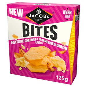 Jacob's Bites Mature Cheddar & Onion Crackers