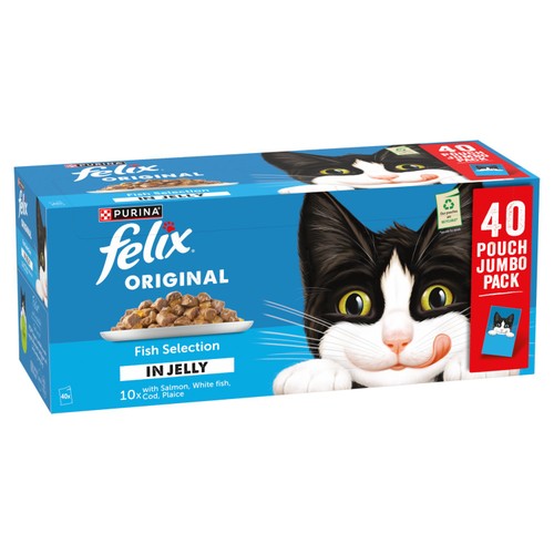 FELIX Original Fish Selection in Jelly Wet Cat Food 40x85g
