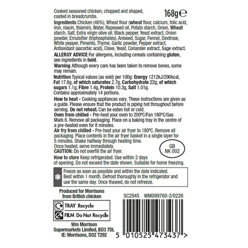 Morrisons Southern Fried Chicken Straws 168g