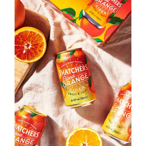 Thatchers Blood Orange Fruit Cider (ABV 4%) 10x330ml
