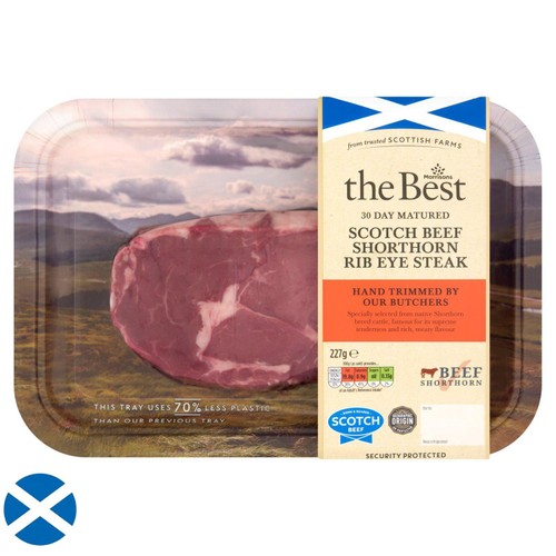Morrisons The Best Scotch Beef Shorthorn Rib Eye Steak 227g