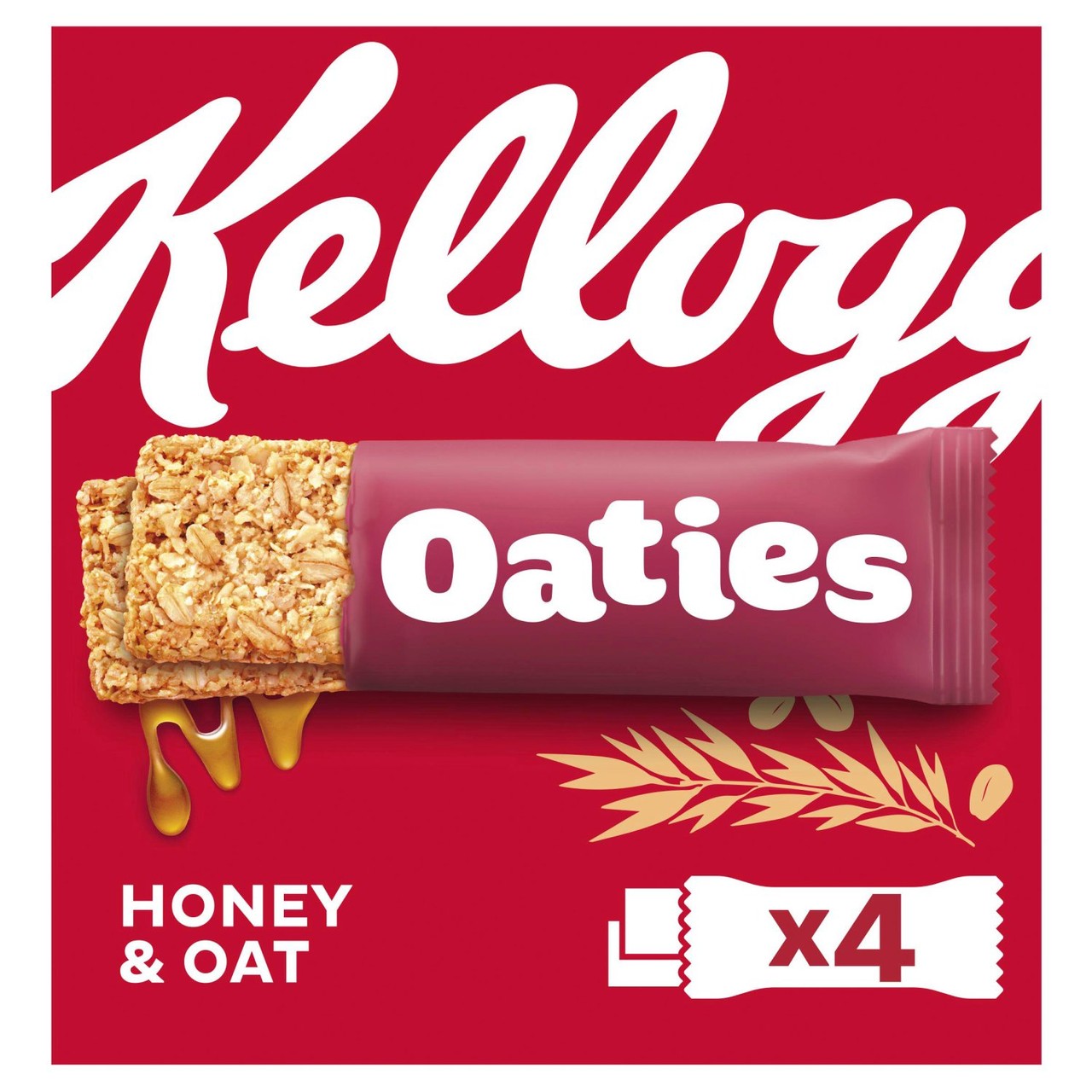 Kellogg's Oaties Honey & Oat Snack Bars 4x40g