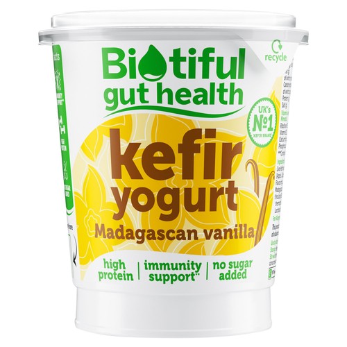 Biotiful Gut Health Kefir Yogurt Madagascan Vanilla 350g