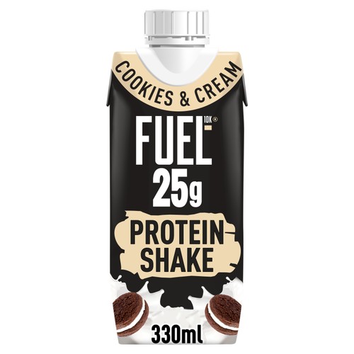 FUEL10K Cookies & Cream 25g High Protein Breakfast Shake Drink   330ml