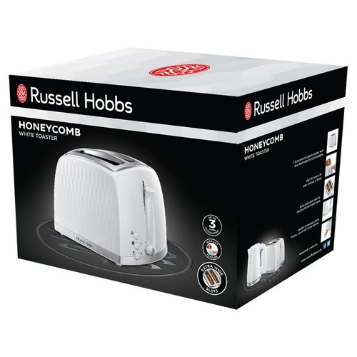 Russell Hobbs Honeycomb Slice Toaster White 26060 Morrisons