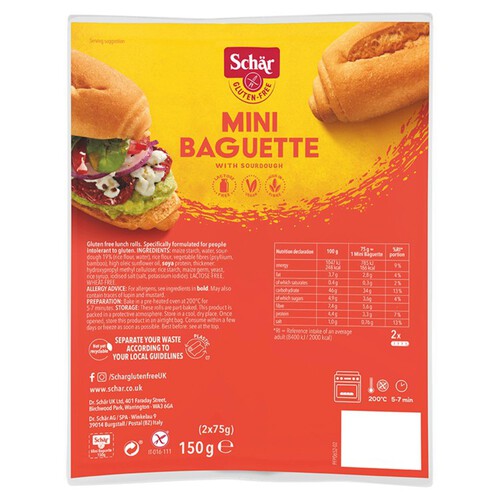 Schar Gluten-Free Mini Baguette 