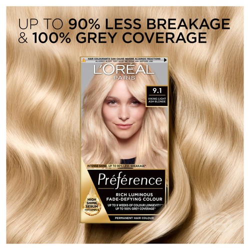 L'Oreal Paris Preference 9.1 Oslo Viking Light Ash Blonde