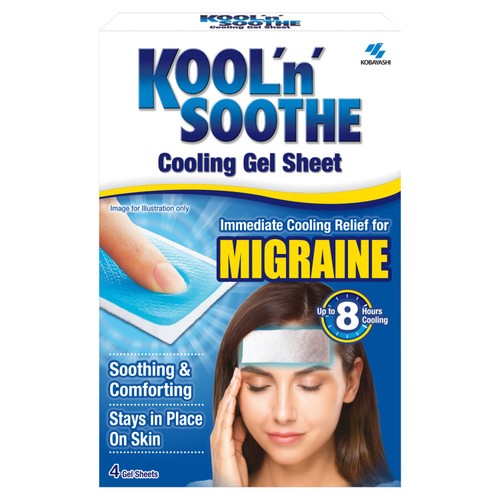 Kool 'n' Soothe Migraine Cooling Soft Gel Sheets 8 hours