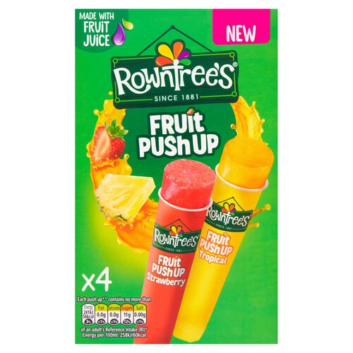 Rowntrees Fruit Pastille Push Ups Strawberry & Tropical