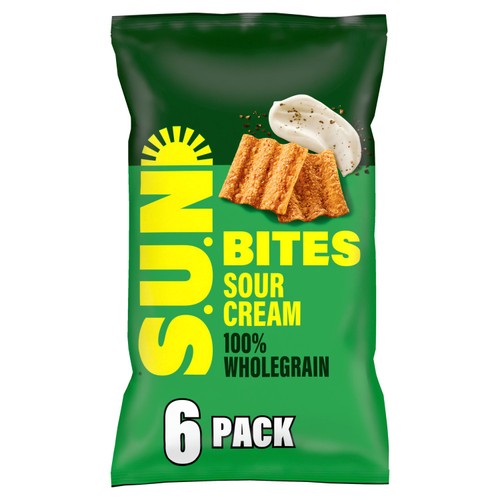 Sunbites Sour Cream & Cracked Black Pepper Multipack Snacks Crisps