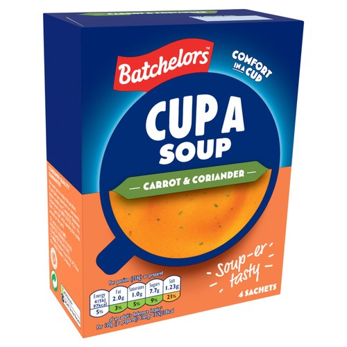 Batchelors Cup a Soup Carrot & Coriander Instant Soup Sachets x4 103g