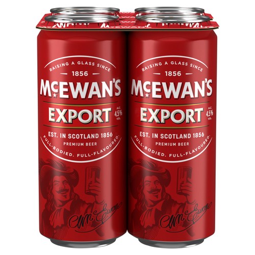 McEwan's Export Original Scottish Export Ale Beer Cans 4x500ml