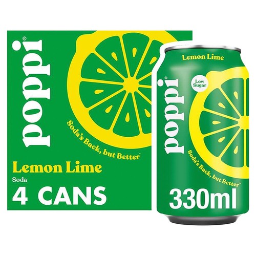 Poppi Lemon & Lime 4 x 330ml