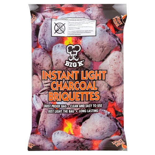 Big K Instant Light Charcoal Briquettes 1.5 KG