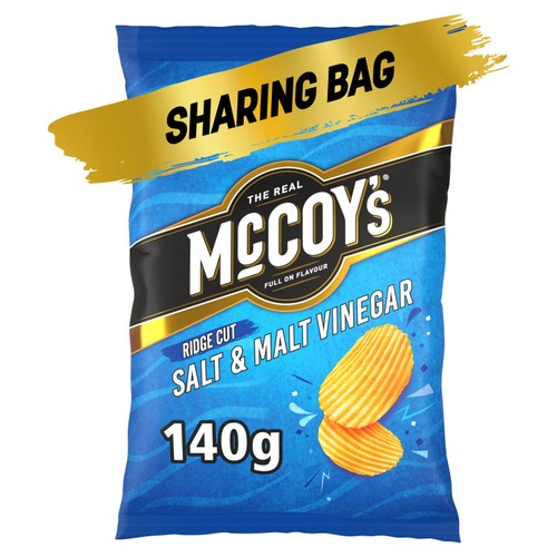 McCoy's Salt & Malt Vinegar Sharing Crisps  140g