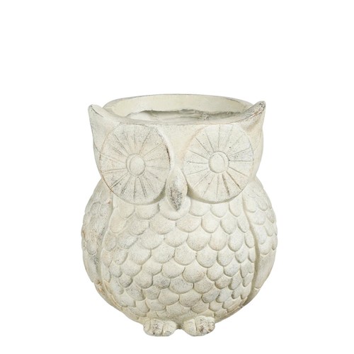 Mica Pot Owl Planter Beige