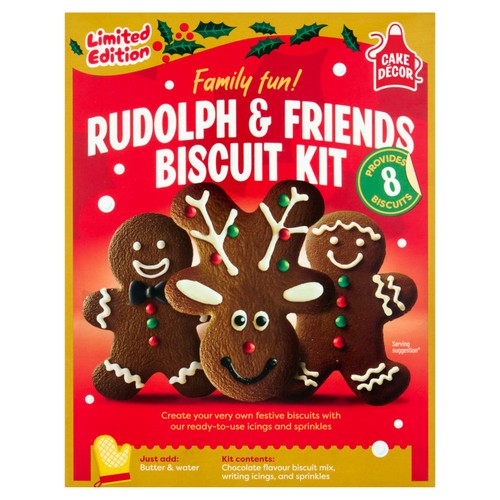 Cake Decor Rudolph & Friends Biscuit Kit 208g