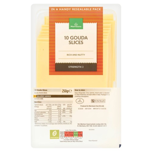 Morrisons Gouda Slices 250g