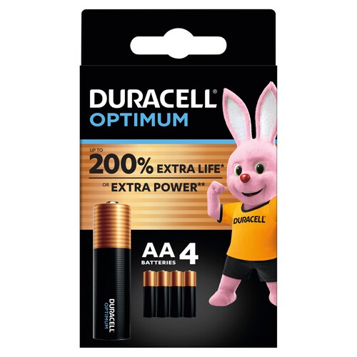 Duracell Optimum AA Alkaline Batteries LR6