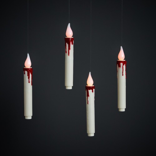 Morrisons Halloween 4Pk Hanging Led Candles