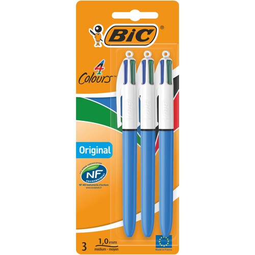 Bic 4 Colours Medium 3Pk