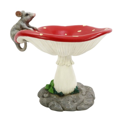 M Nutmeg Home Nutmeg Bird Bath With Mouse