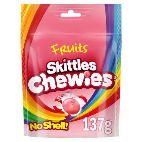 Skittles Chewies Vegan Sweets Fruit Flavoured Pouch 137g